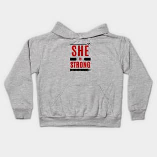 She Is Strong Kids Hoodie